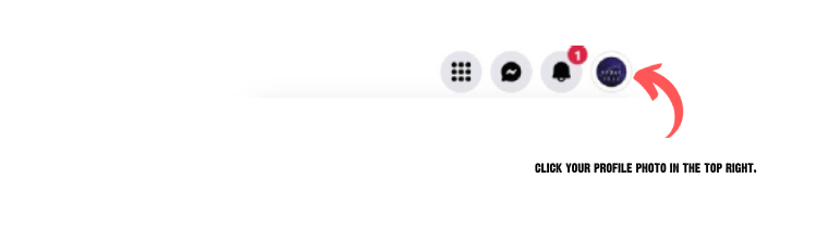 click your profile photo in the top right.