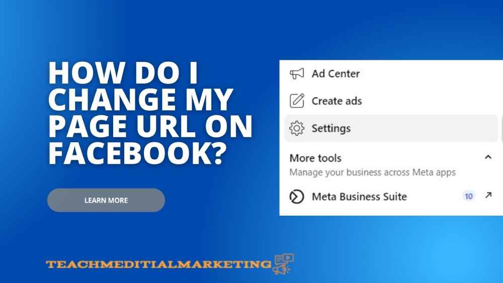 How do I change my page url on Facebook?